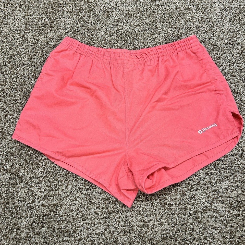 Vintage Spalding Running Shorts Women's Medium Polyester Pink